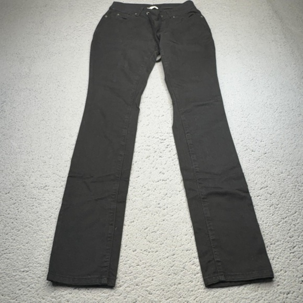 James Perse Pants Womens 0 Black Stretch Cotton Twill Straight Leg Utility WHJ14